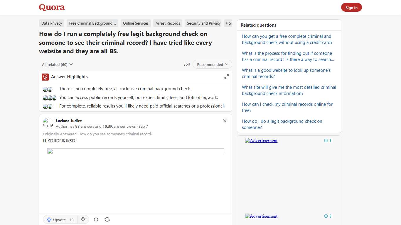How to run a completely free legit background check on someone to see their criminal record - Quora